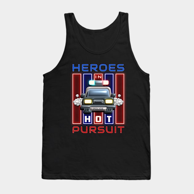 Police Car Tank Top by The Design Deck